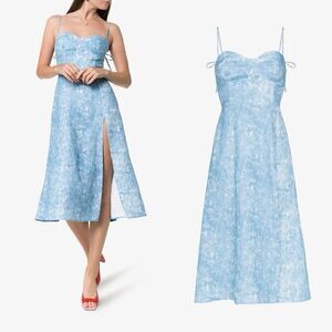 Reformation Nebraska Strappy Linen Midi Dress